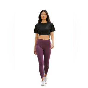 adidas x Zoe Saldana AEROREADY Shine Training Leggings burgundy size extra small